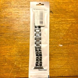 NWT Apple Watch leather and metal band